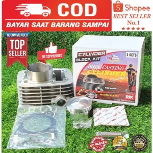BLOK BORE UP / CYLINDER BORE UP KAWASAKI KLX 150 / D'TRACKER SIZE 63MM ( 180cc ) & 66MM ( 200cc )