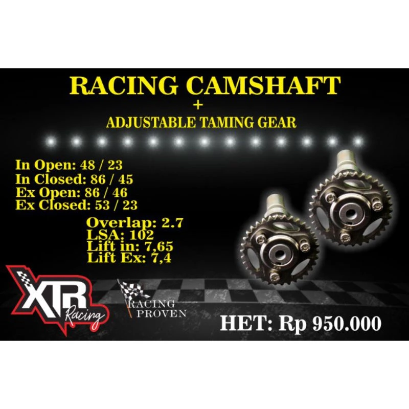 NOKEN AS RACING ( RACING CAMSHAFT ) SONIC 150R / CBR 150R NEW / NEW CB 150R / SUPRA GTR - Image 6