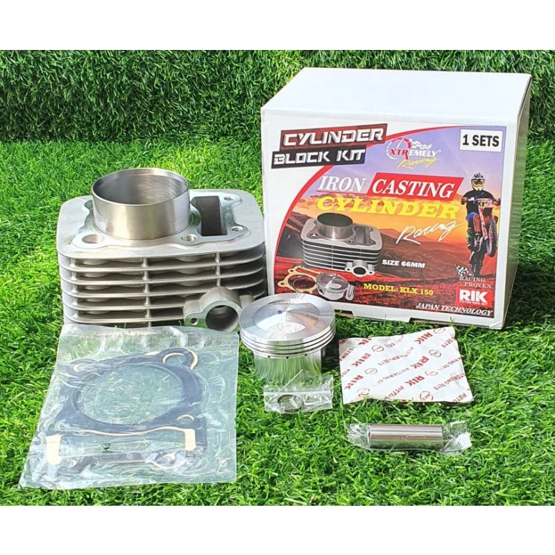 BLOK BORE UP / CYLINDER BORE UP KAWASAKI KLX 150 / D'TRACKER SIZE 63MM ( 180cc ) & 66MM ( 200cc ) - Image 2