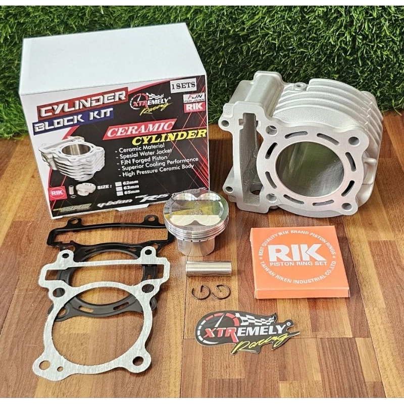 BLOK BORE UP JUPITER MX / VIXION / MX KING KERAMIK ( MODEL SIRIP ) - Image 4