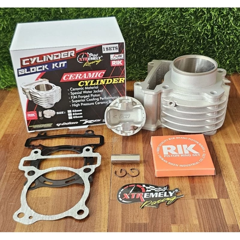BLOK BORE UP JUPITER MX / VIXION / MX KING KERAMIK ( MODEL SIRIP ) - Image 5