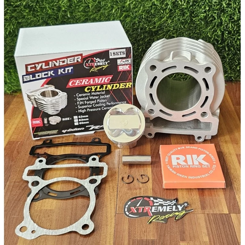 BLOK BORE UP JUPITER MX / VIXION / MX KING KERAMIK ( MODEL SIRIP ) - Image 2